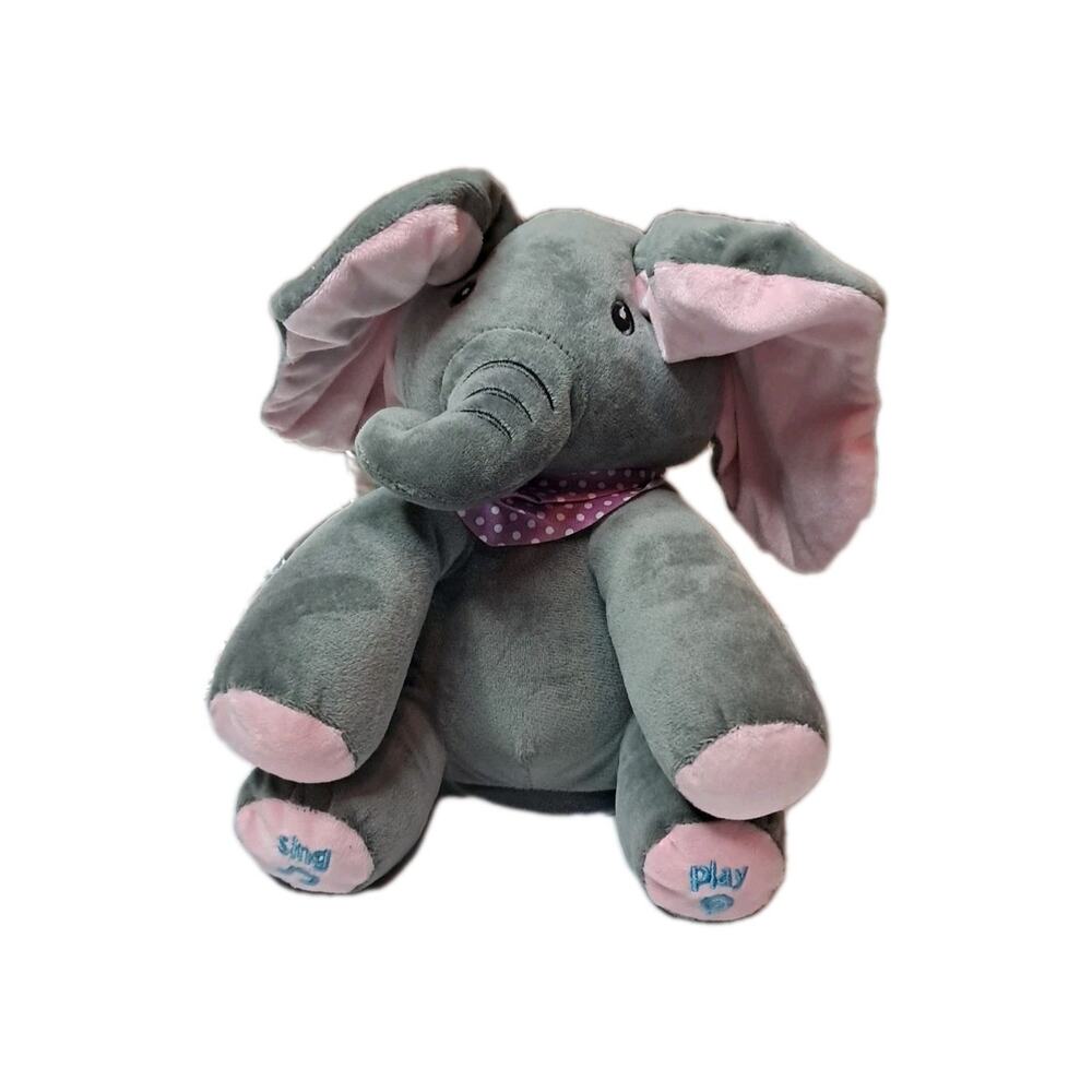 Peek-A-Boo Elephant Plush Toy, Animated and Sings NWOT